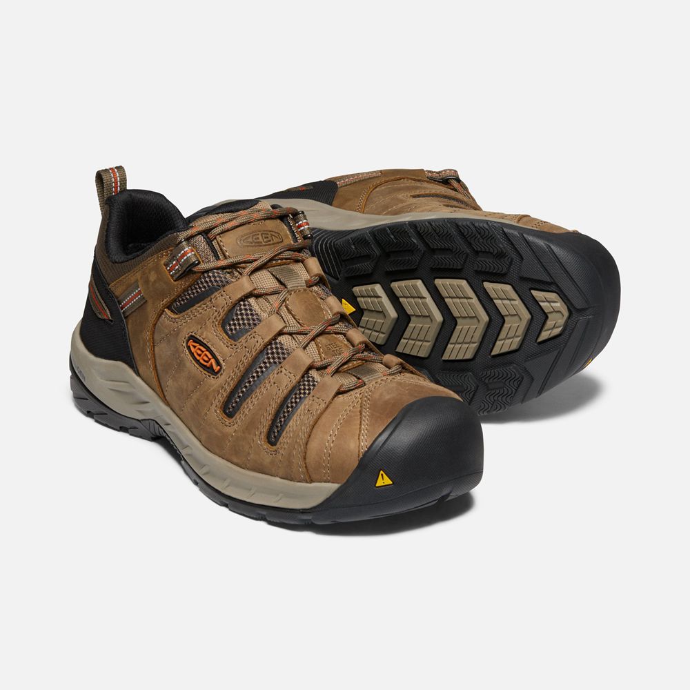 Pantofi Keen Romania Barbati Maro/Negrii Flint Ii (Steel Toe) 5073-RAJIV